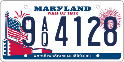 MD license plate 9AQ4128