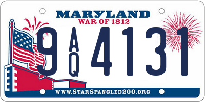 MD license plate 9AQ4131