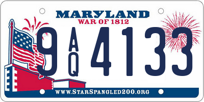 MD license plate 9AQ4133
