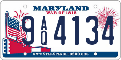 MD license plate 9AQ4134