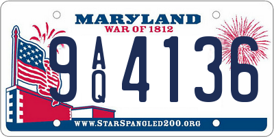 MD license plate 9AQ4136
