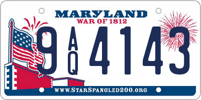 MD license plate 9AQ4143
