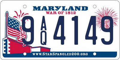 MD license plate 9AQ4149
