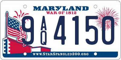 MD license plate 9AQ4150