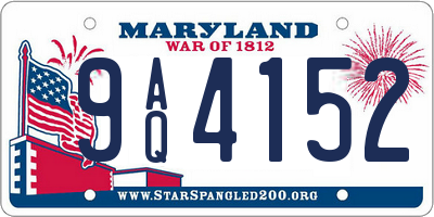 MD license plate 9AQ4152