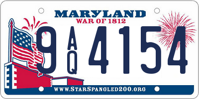 MD license plate 9AQ4154