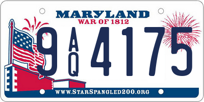 MD license plate 9AQ4175