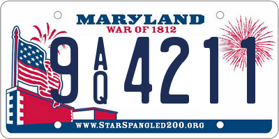 MD license plate 9AQ4211