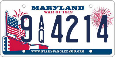 MD license plate 9AQ4214