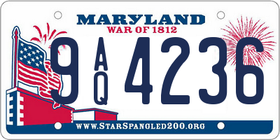MD license plate 9AQ4236