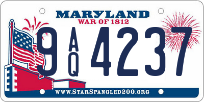 MD license plate 9AQ4237
