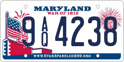 MD license plate 9AQ4238