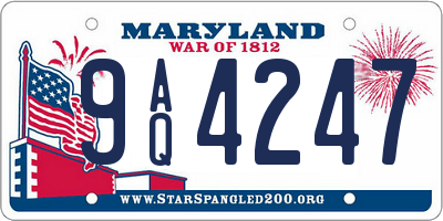 MD license plate 9AQ4247