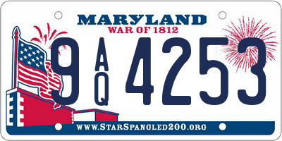 MD license plate 9AQ4253
