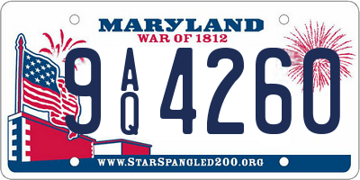 MD license plate 9AQ4260