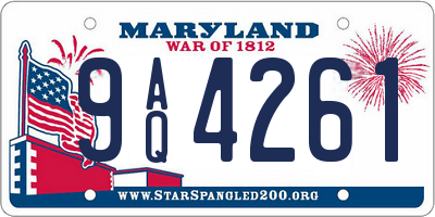 MD license plate 9AQ4261