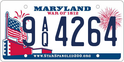 MD license plate 9AQ4264