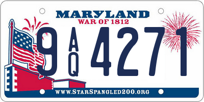 MD license plate 9AQ4271