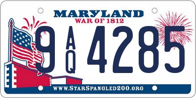 MD license plate 9AQ4285