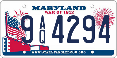 MD license plate 9AQ4294