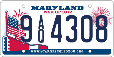 MD license plate 9AQ4308
