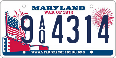 MD license plate 9AQ4314