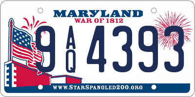 MD license plate 9AQ4393