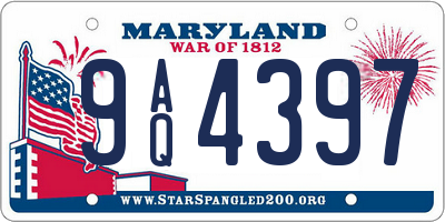 MD license plate 9AQ4397