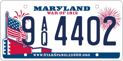 MD license plate 9AQ4402