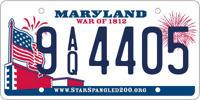 MD license plate 9AQ4405