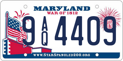 MD license plate 9AQ4409