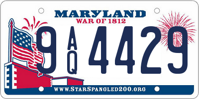 MD license plate 9AQ4429