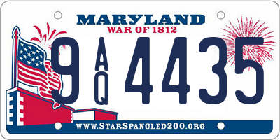 MD license plate 9AQ4435
