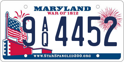 MD license plate 9AQ4452