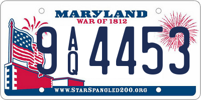 MD license plate 9AQ4453