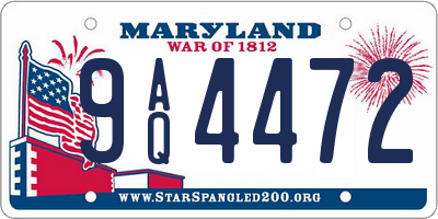 MD license plate 9AQ4472