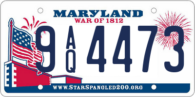 MD license plate 9AQ4473