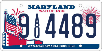 MD license plate 9AQ4489