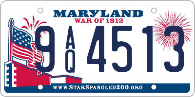 MD license plate 9AQ4513