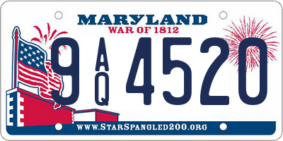 MD license plate 9AQ4520
