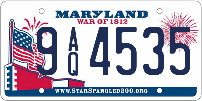 MD license plate 9AQ4535
