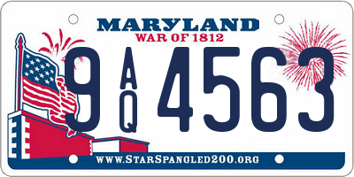 MD license plate 9AQ4563