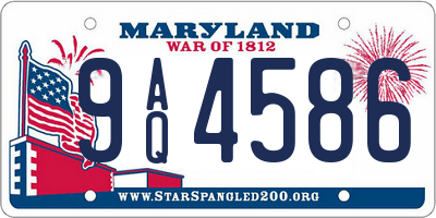 MD license plate 9AQ4586