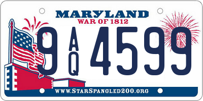MD license plate 9AQ4599