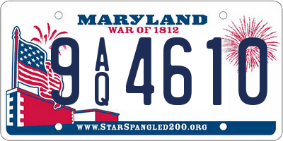 MD license plate 9AQ4610