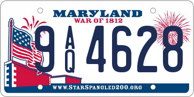 MD license plate 9AQ4628