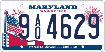 MD license plate 9AQ4629