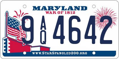 MD license plate 9AQ4642