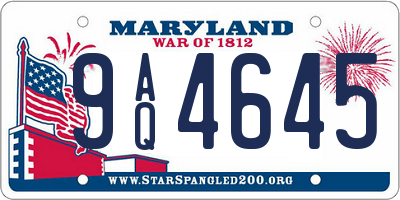 MD license plate 9AQ4645