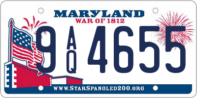 MD license plate 9AQ4655